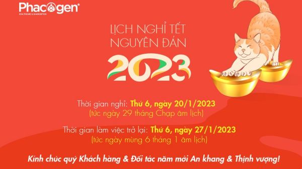 Thông báo lịch nghỉ Tết Nguyên đán 2023 và Thư chúc Tết quý khách hàng, đối tác